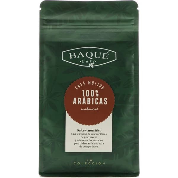 Café molido 100% Arábica BAQUÉ, doypack 250 g - 0.25 kg - Imagen del producto en Findit