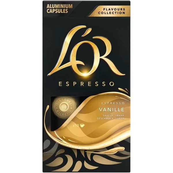 Café Flavours vainilla compatible Nespresso L'OR, caja 10 uds - 10 ud - Imagen del producto en Findit