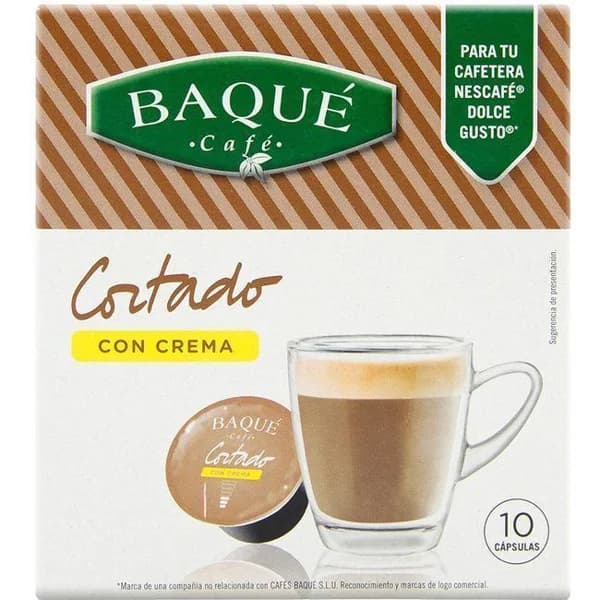 Café cortado crema compatible Dolce Gusto BAQUÉ, caja 10 uds - 10 ud - Imagen del producto en Findit
