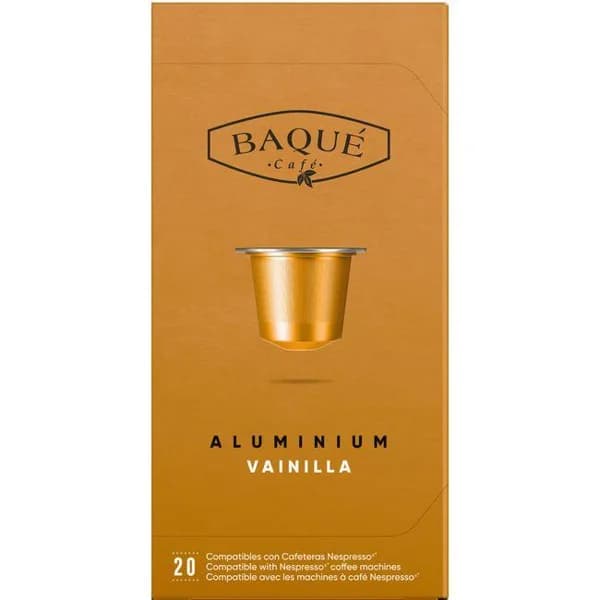 Café vainilla compatible Nespresso BAQUÉ, caja 20 uds - 20 ud - Imagen del producto en Findit