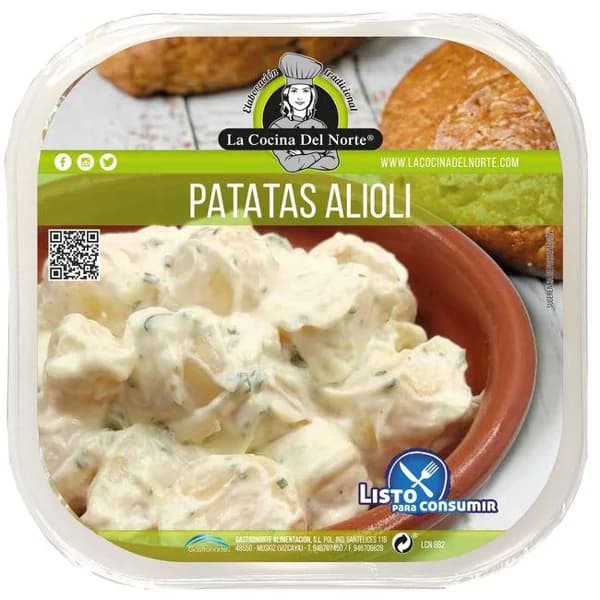 Patatas ali oli COCINA DEL NORTE, tarrina 250 g - 0.25 kg - Imagen del producto en Findit