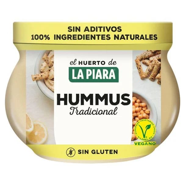 Hummus de garbanzo LA PIARA, frasco 200 g - 1 ud - Imagen del producto en Findit