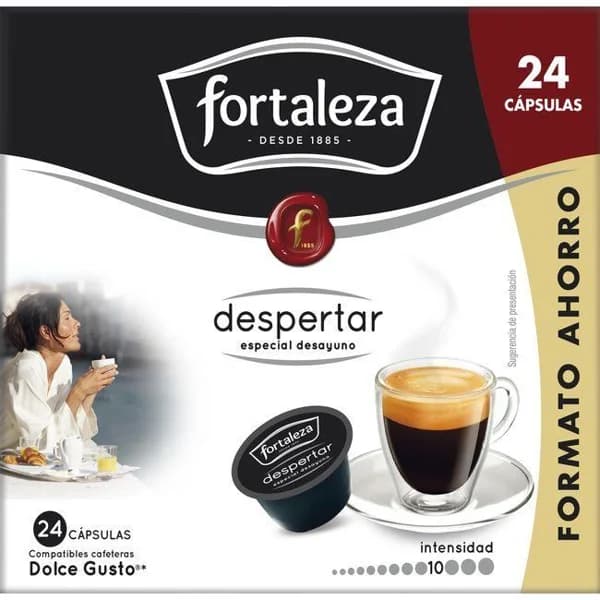 Café despertar compatible Dolce Gusto FORTALEZA, caja 24 uds - 24 ud - Imagen del producto en Findit