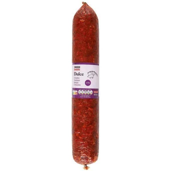 Chorizo vela dulce extra EROSKI basic, al corte, compra mínima 100 g - 1 ud - Imagen del producto en Findit