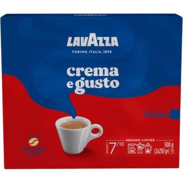 Café molido natural Crema e Gusto LAVAZZA, pack 2x250 g - 0.5 kg - Imagen del producto en Findit