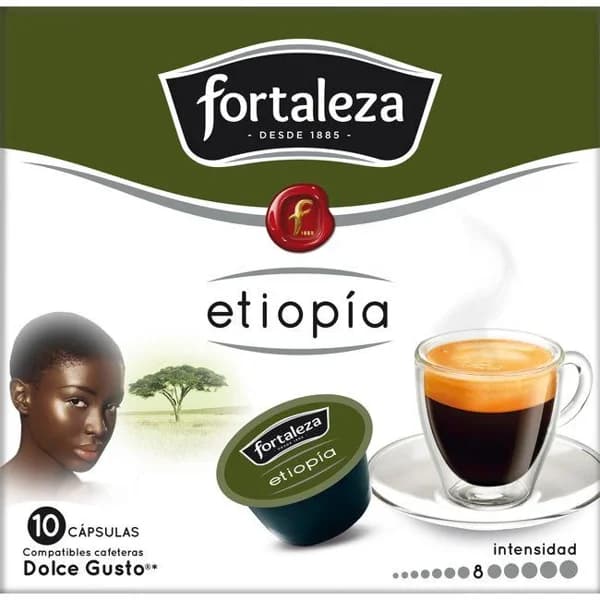 Café Etiopía compatible Dolce Gusto FORTALEZA, caja 10 uds - 10 ud - Imagen del producto en Findit