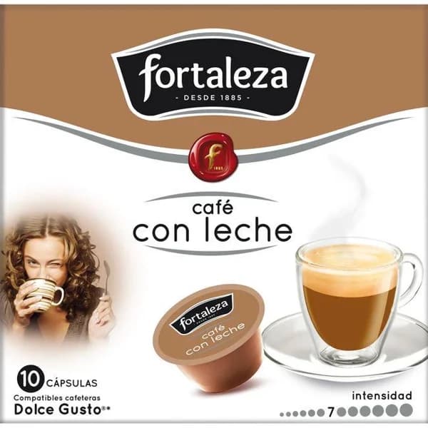 Café con leche compatible Dolce Gusto FORTALEZA, caja 10 uds - 10 ud - Imagen del producto en Findit