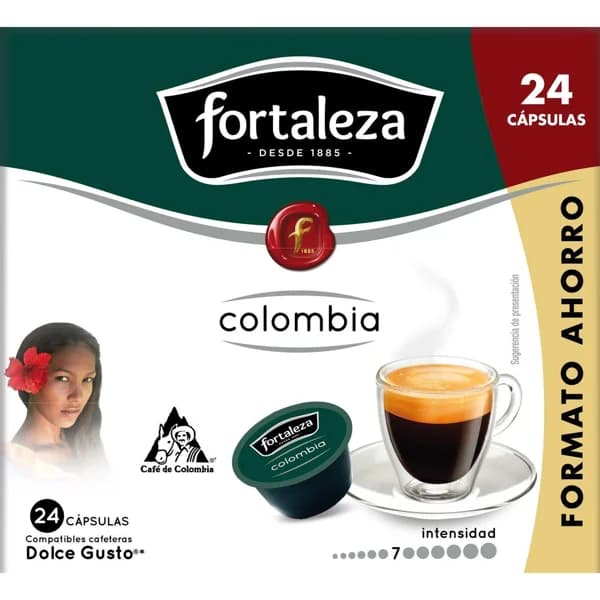 Café Colombia compatible Dolce Gusto FORTALEZA, caja 24 uds - 24 ud - Imagen del producto en Findit