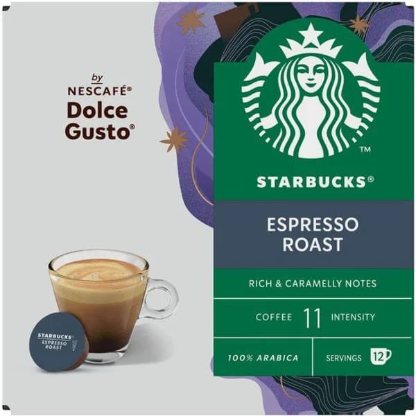 Café expresso Roast comp. Dolce Gusto STARBUCKS, caja 12 uds - 12 ud - Imagen del producto en Findit