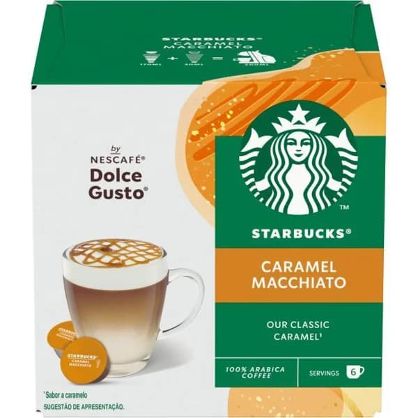 Café caramel machiatto comp. Dolce Gusto STARBUCKS, caja 12 uds - 12 ud - Imagen del producto en Findit
