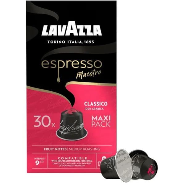 Café Espresso Classico compatible Nespresso LAVAZZA, caja 30 uds - 30 ud - Imagen del producto en Findit