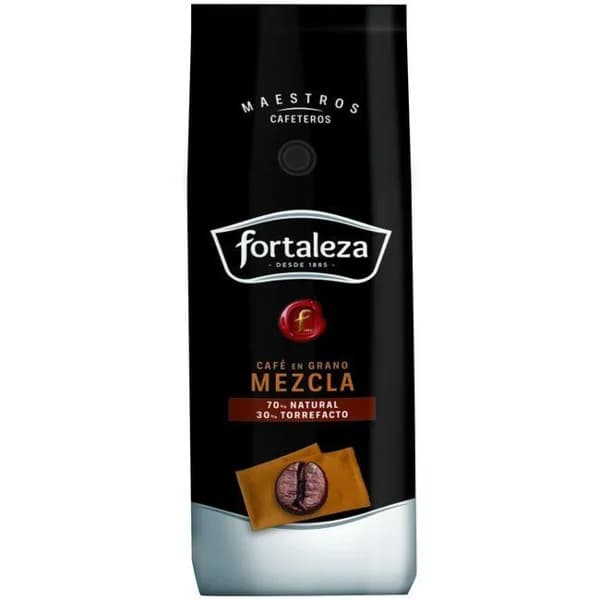 Café en grano mezcla 70/30 FORTALEZA, paquete 1 kg - 1 kg - Imagen del producto en Findit