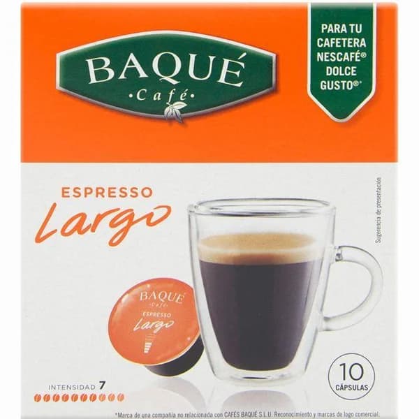 Café largo compatible Dolce Gusto BAQUÉ, caja 10 uds - 10 ud - Imagen del producto en Findit