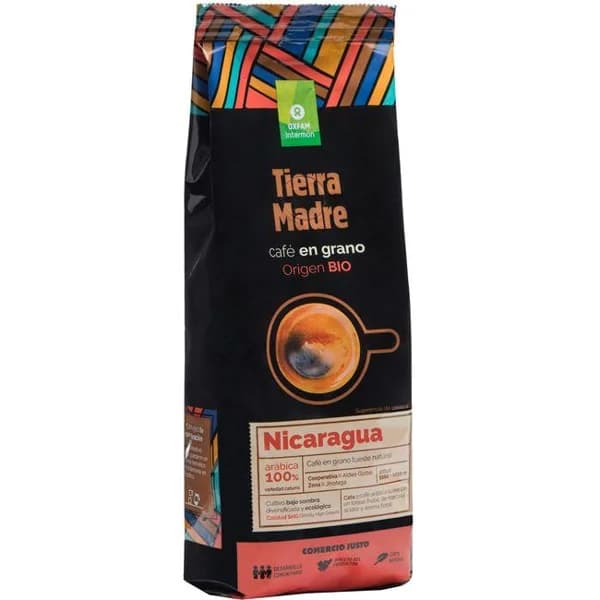 Café grano bio arábica Nicaragua OXFAM INTERMON, paquete 250 g - 0.25 kg - Imagen del producto en Findit