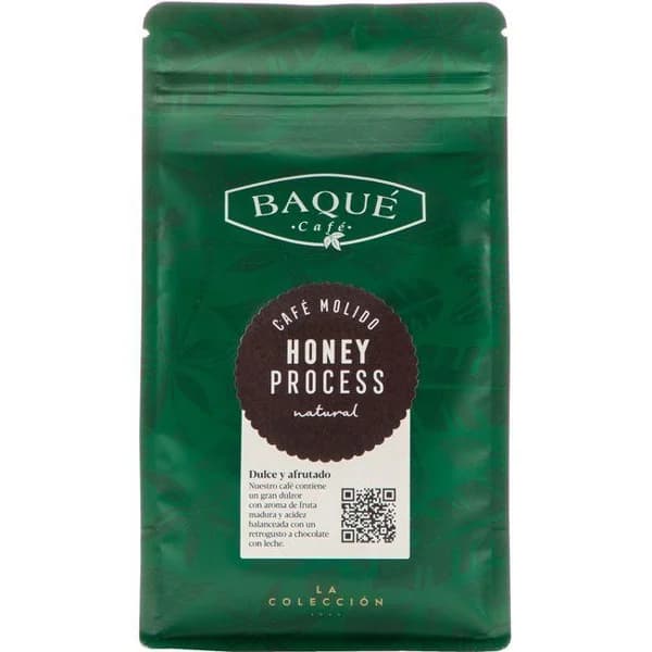 Café molido honey BAQUÉ, doypack 250 g - 0.25 kg - Imagen del producto en Findit