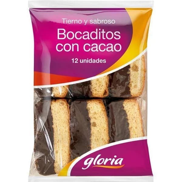 Bocadito de chocolate GLORIA, paquete 330 g - 1 ud - Imagen del producto en Findit