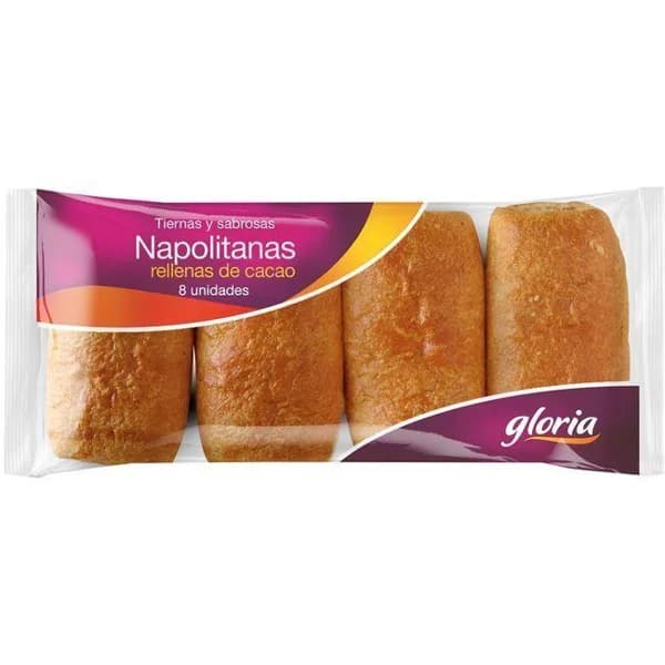 Napolitanas de chocolate GLORIA, 8 uds, paquete 320 g - 1 ud - Imagen del producto en Findit