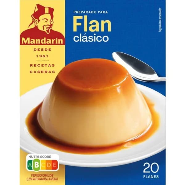 Preparado para flan clásico MANDARIN, 20 uds, caja 20 g - 0.02 kg - Imagen del producto en Findit