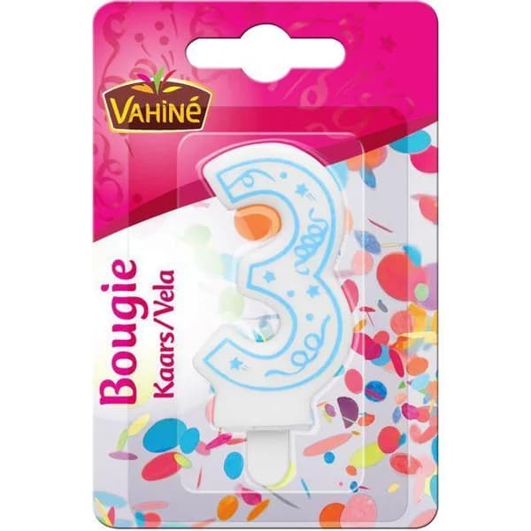 Velita número 3 VAHINÉ, blister 1 ud - 1 ud - Imagen del producto en Findit