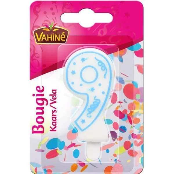 Velita número 9 VAHINÉ, blister 1 ud - 1 ud - Imagen del producto en Findit