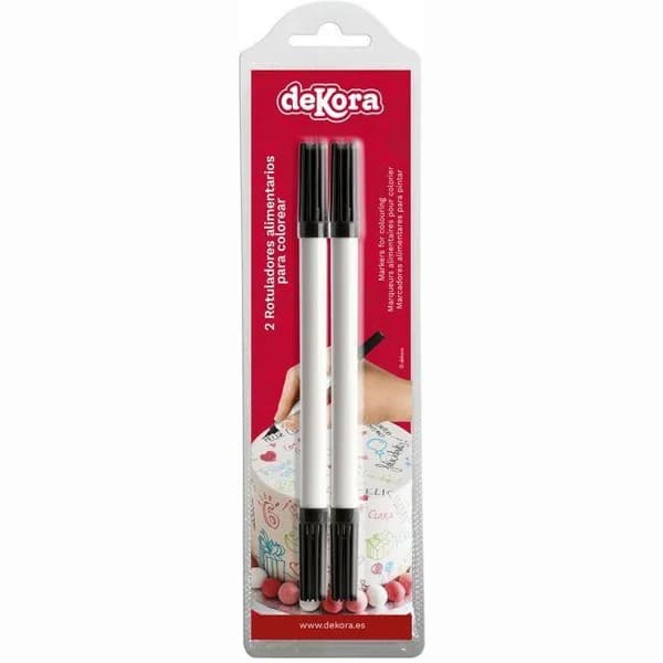 2 Rotuladores alimentarios punta negra DEKORA, pack 1 ud. - 1 ud - Imagen del producto en Findit