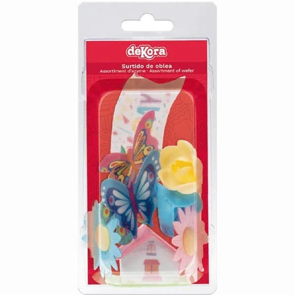 Surtido de oblea casa-margaritas-mariposas DEKORA, pack 1 ud - 1 ud - Imagen del producto en Findit