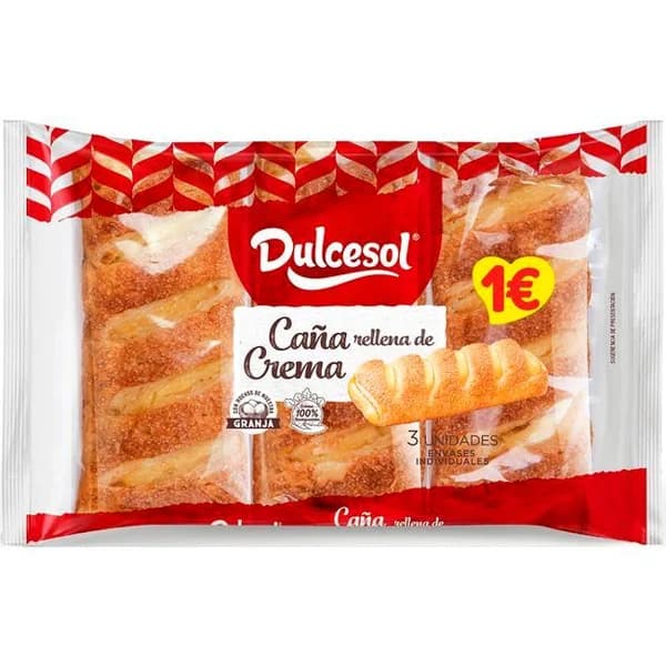 Cañas de crema DULCESOL, paquete 150 g - 0.15 kg - Imagen del producto en Findit