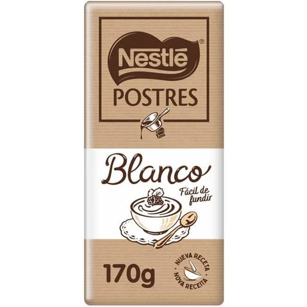 Chocolate blanco para postre NESTLÉ, tableta 170 g - 0.17 kg - Imagen del producto en Findit