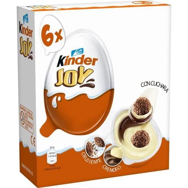 Huevo sorpresa KINDER JOY, pack 6x20 g - 0.12 kg - Imagen del producto en Findit