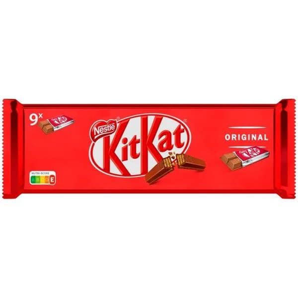 Barrita de chocolate con leche KIT KAT, pack 9x20,7 g - 0.19 kg - Imagen del producto en Findit