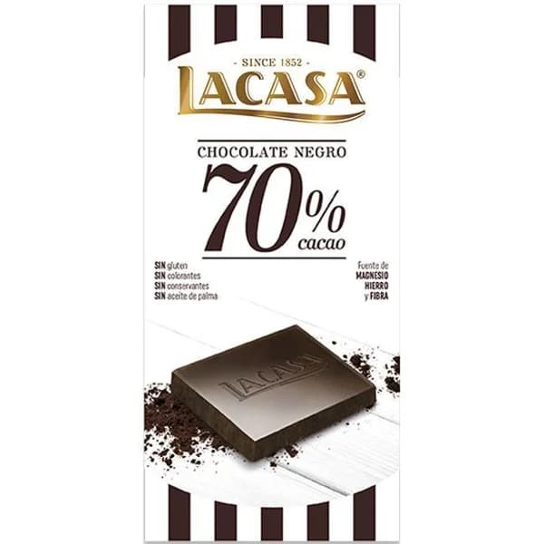 Chocolate 70% cacao LACASA, tableta 100 g - 0.1 kg - Imagen del producto en Findit
