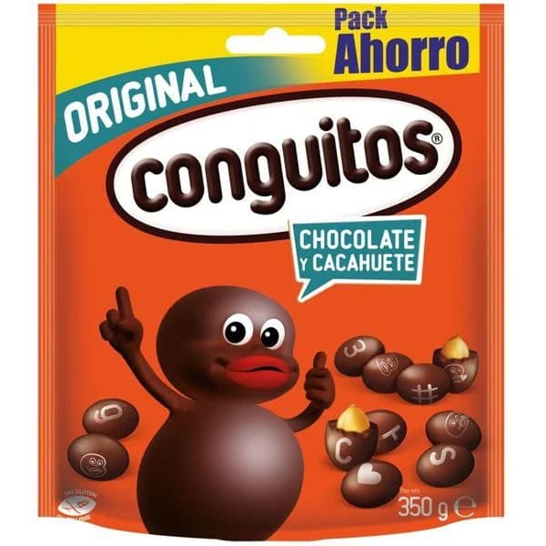 Grageas de cacahuete con choco negro CONGUITOS, bolsa 350 g - 0.35 kg - Imagen del producto en Findit