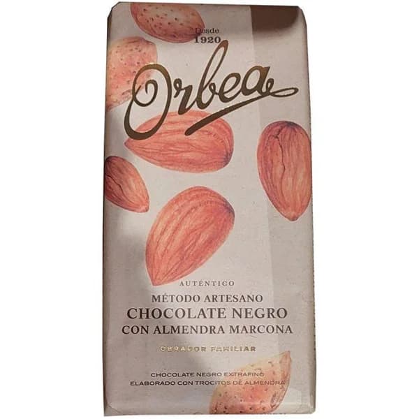 Chocolate negro con almendras ORBEA, tableta 125 g - 0.13 kg - Imagen del producto en Findit