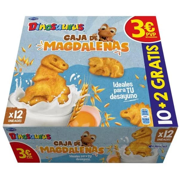 Magdalena Dinosaurus ARTIACH, 10+2 uds, caja 322 g - 1 ud - Imagen del producto en Findit
