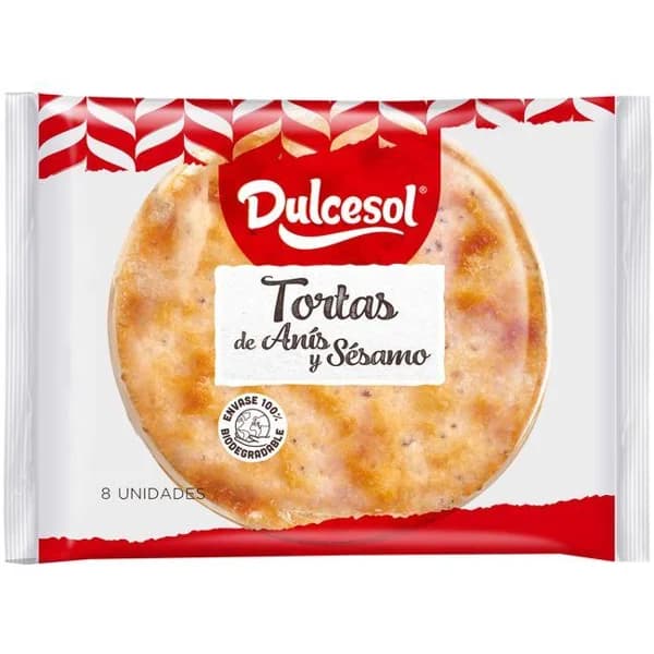 Torta de anís DULCESOL, 8 uds, paquete 266 g - 0.27 kg - Imagen del producto en Findit