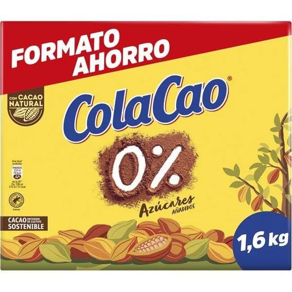 Cacao soluble 0% COLA CAO, caja 1,6 kg - 1.6 kg - Imagen del producto en Findit