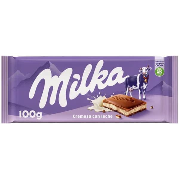 Chocolate cremoso con leche MILKA, tableta 100 g - 0.1 kg - Imagen del producto en Findit