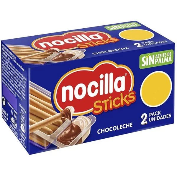 Crema de cacao en sticks 2 sabores NOCILLA, pack 2x30 g - 0.06 kg - Imagen del producto en Findit