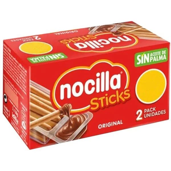 Crema de cacao en sticks 1 sabor NOCILLA, pack 2x30 g - 0.06 kg - Imagen del producto en Findit