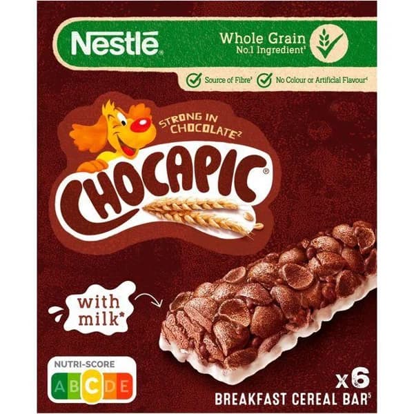 Barritas de cereales NESTLÉ Chocapic, 6 unid., caja 150 g - 0.15 kg - Imagen del producto en Findit