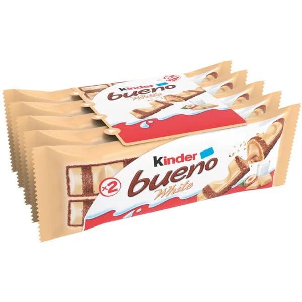 Barrita de chocolate white T2 KINDER BUENO, paquete 195 g - 0.2 kg - Imagen del producto en Findit