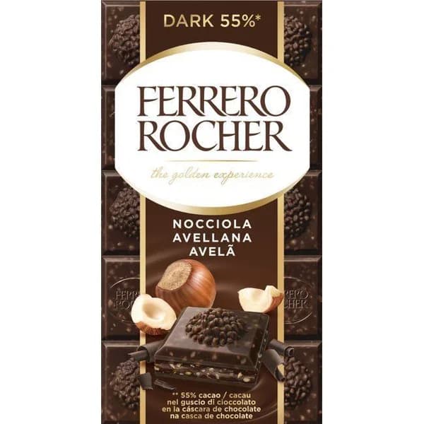 Chocolate dark FERRERO ROCHER, tableta 90 g - 0.09 kg - Imagen del producto en Findit