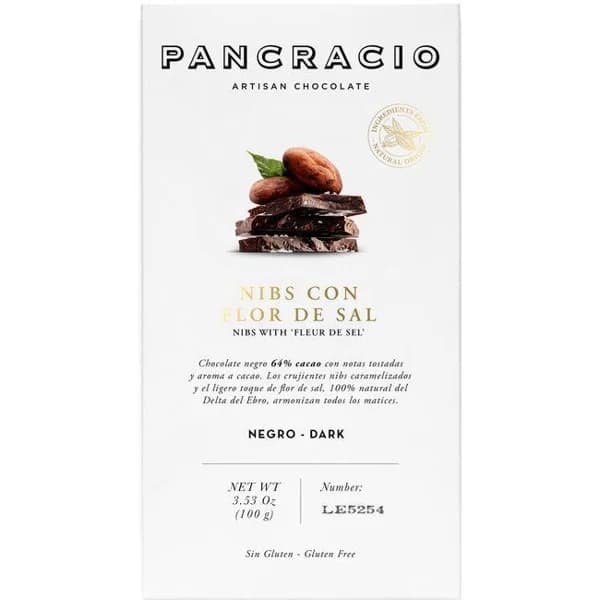 Chocolate negro con flor de sal PANCRACIO, tableta 100 g - 0.1 kg - Imagen del producto en Findit