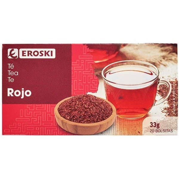 Té rojo EROSKI, caja 20 sobres - 20 ud - Imagen del producto en Findit