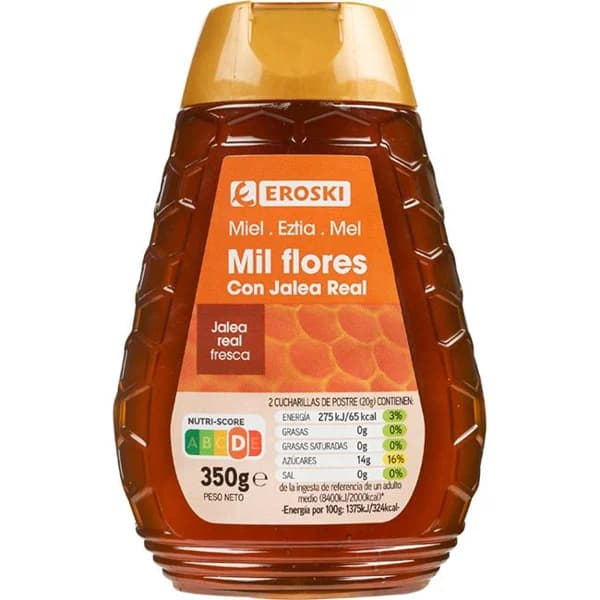 Miel jalea real EROSKI, dosificador 350 g - 0.35 kg - Imagen del producto en Findit