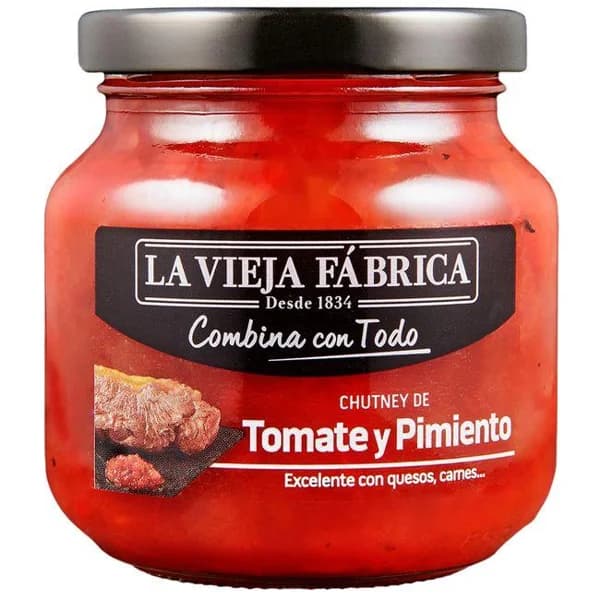 Chutney de pimiento, tomate, cebolla LA V. FÁBRICA, frasco 280 g - 0.28 kg - Imagen del producto en Findit