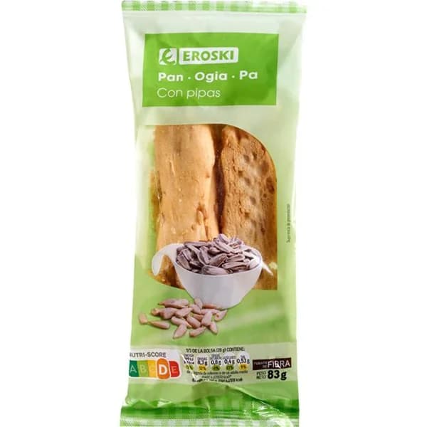 Barrita con pipas EROSKI, pack 2x83 g - 0.17 kg - Imagen del producto en Findit