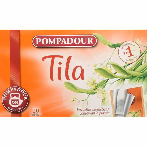 Tila POMPADOUR, caja 20 sobres - 20 ud - Imagen del producto en Findit