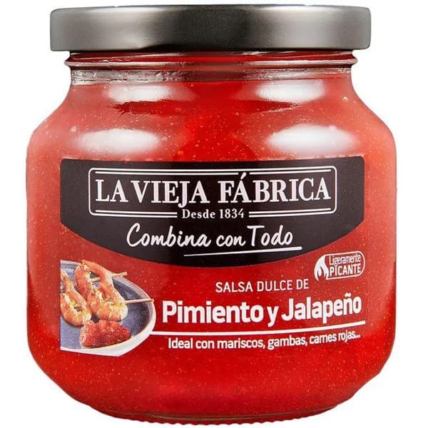 Salsa dulce pimiento rojo y jalapeño LA V. FABRICA, frasco 280 g - 0.28 kg - Imagen del producto en Findit