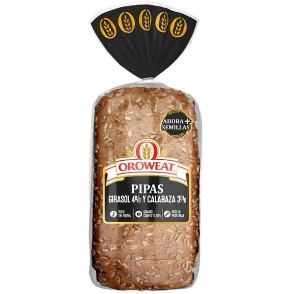 Pan de molde con pipas OROWEAT, paquete 550 g - 0.55 kg - Imagen del producto en Findit